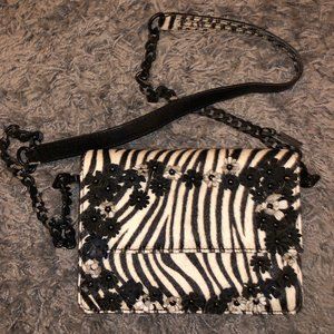 Alice + Olivia Crossbody Bag (Zebra/Floral Print)